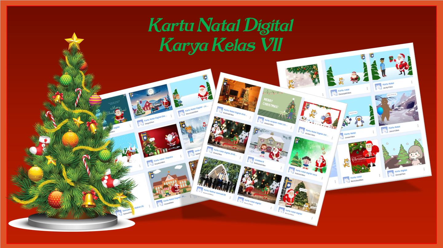 Kartu Natal Digital Karya Kelas VII